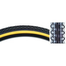 Kenda K53 Raised Center MTB Tire 26x1.50" Black/Tan Gumwall 26" Hybrid Street