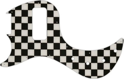 WD Custom Pickguard For Left Hand Gibson EB Bass #CK01 Checkerboard Graphic