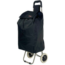 2 Wheel Large Strong Shopping Trolley Shopping Cart Grocery Bag Black 59L