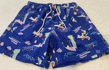 Boardies Men s Swim Trunks Size L Blue Retro Summer Vacation Surf Coastal Pool