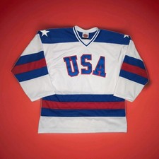 K1 Sports Team USA Stitched Olympic Hockey Jersey Mens Large 1980 Miracle On Ice