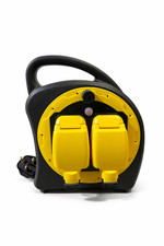 Outdoor Extension Lead 30M Weatherproof Garden Power Socket 2 Way Case Reel IP54