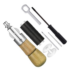 1 Set Sewing Awl Needle Repair Tool Kits for Leather Sail Canvas kkk