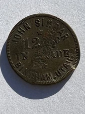 "JOHN SINDAR" (good for 12½¢ - saloon pictorial) BINGHAM, UTAH