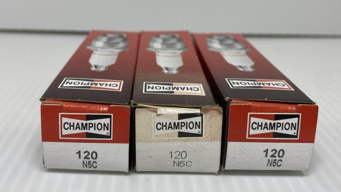 Lot of 3 Champion Copper Plus Spark Plugs 120 N5C