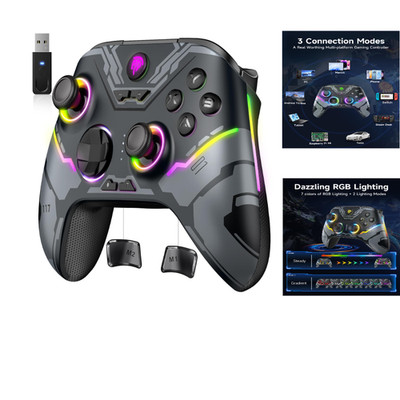 EasySMX X15 Wireless Controller RGB Licht Hall Joystick Bluetooth PC Switch