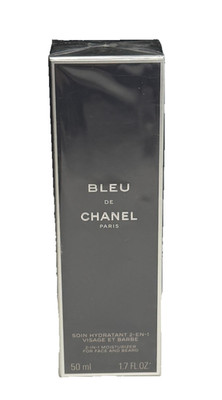NEW Bleu De Chanel 2 In 1 Moisturizer For face & Beard 1.7 oz *Damaged Box