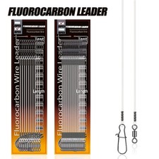 High Strength Fluorocarbon Fishing Leader Line with Swivels Snap - 20lb, 10pcs