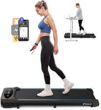 MERACH 2.75HP Under Desk Walking Pad Treadmill Portable LED Remote Black