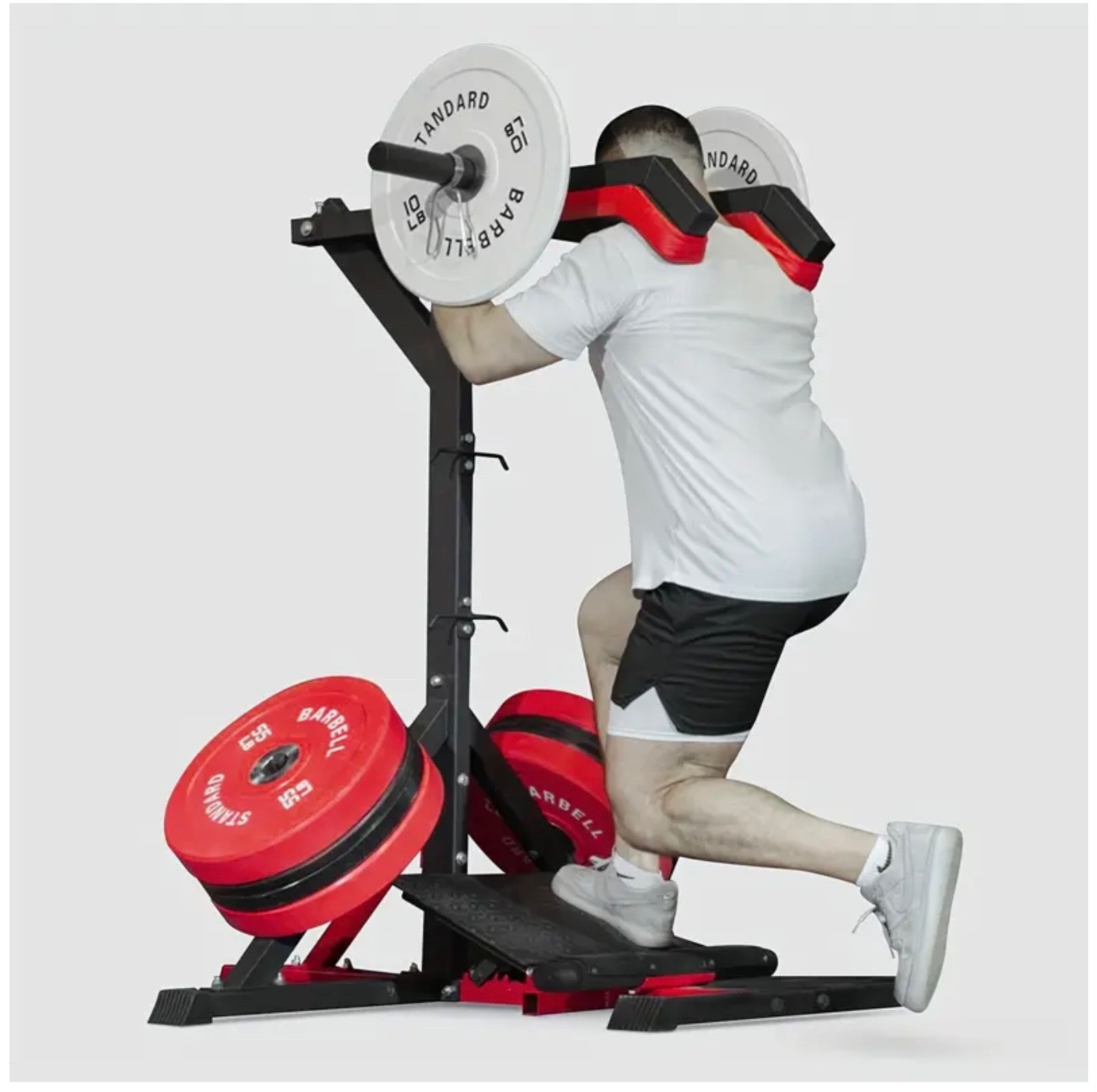 2-IN-1 Leverage Squat / Calf Raise Machine Plate Loaded Leg Train Free Shipping