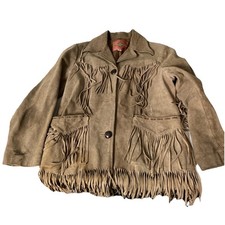 MS Pioneer Leather Jacket Cowgirl Size 10 Vintage Women  s