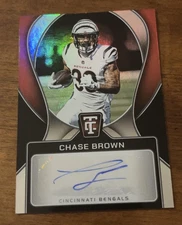 2024 Panini Totally Certified Signatures Prizm  Chase Brown AUTO Bengals NFL 