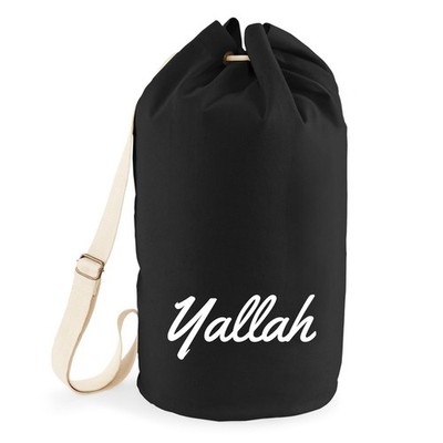 Seesack Yallah arabisch Schriftzug Geschenkidee Yallah Geschenk Präsent Mitbring