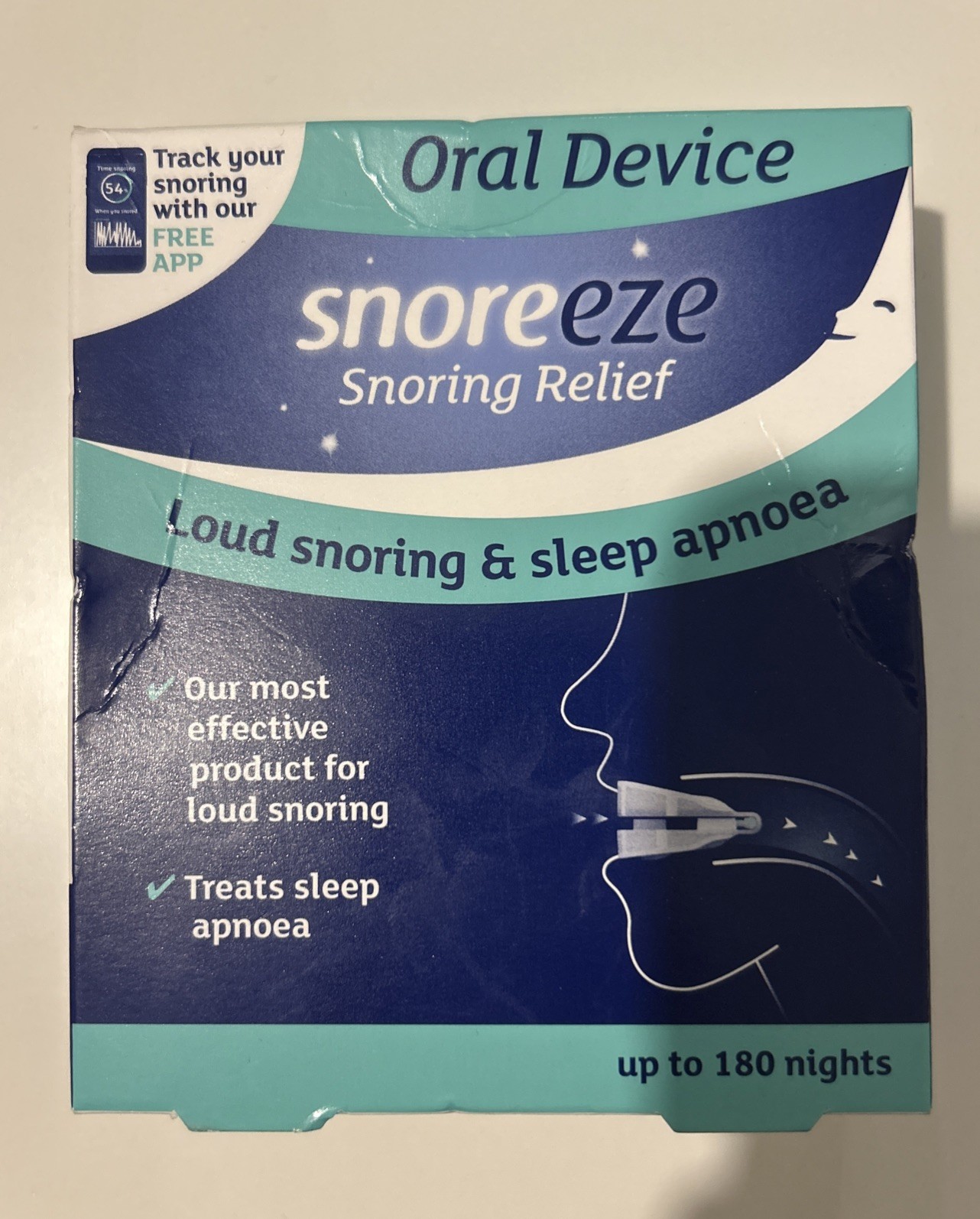 Snoreeze Snoring Relief Oral Device 180 Nights