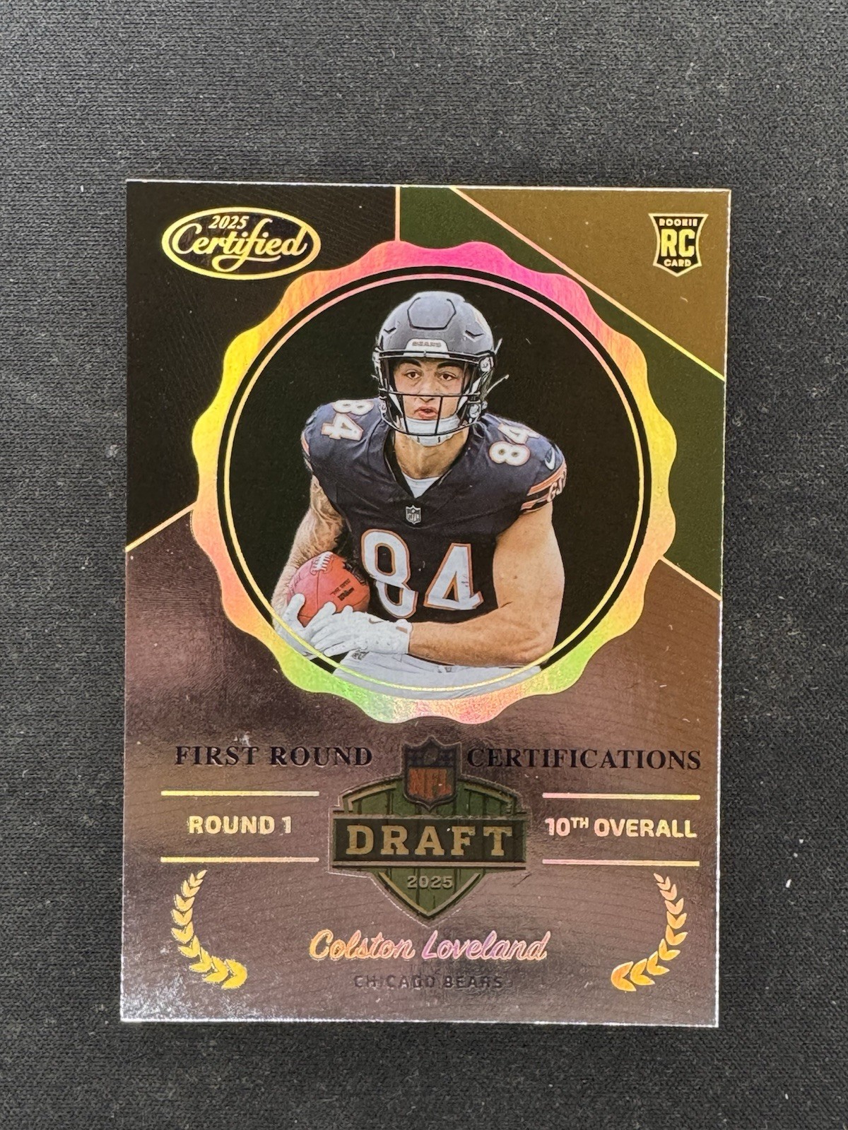 2025 Panini Certified Colston Loveland First Round Certifications Case Hit SSP