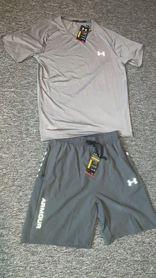 Ensemble Running Under Armour gris - Photo 1/4