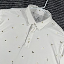 Under Armour Playoff Polo Shirt Mens 2XL XXL White Geometric Short Sleeve Golf