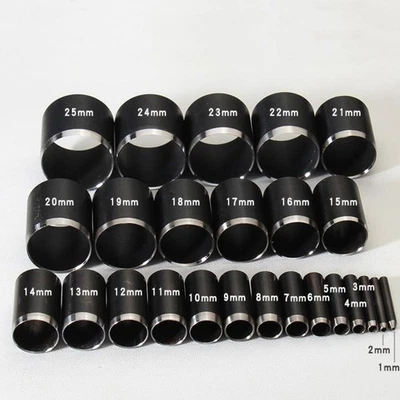 YUBRO 1-25mm Leder Lochstanzer Rund Stanzwerkzeug Set für DIY Handwerk Hohlstanzer