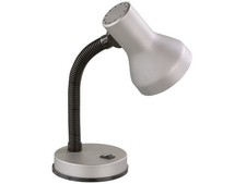 TRIO Lampada da tavolo classica, E27, altezza max.30 cm, argento-nero