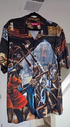 Supreme Ernie Barnes shirt size Large. Brown red blue, new without tags image 2