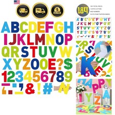 Colorful Vinyl Letter Stickers 6 Inch Alphabet Number Symbols Classroom Decor