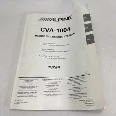 Alpine cva-1004 Owners Manual Book Guide Operating cva 1004 Flip Out Screen VTG
