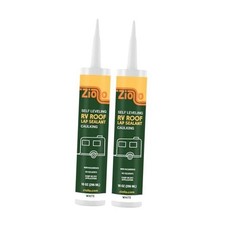 RV Roof Lap Sealant - Self-Leveling EPDM Caulk for Rubber 2 - 10 oz Tube White