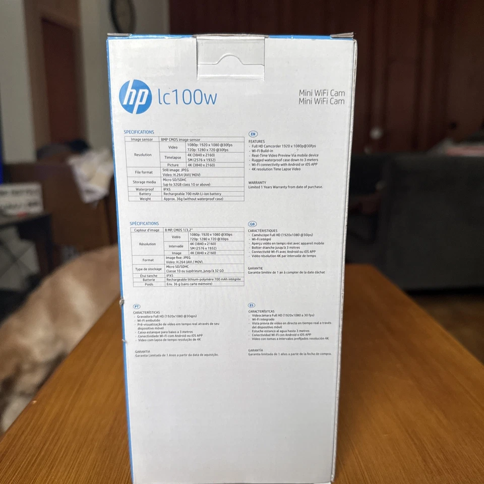 HP LC100W Full HD 1080P 4K Time Lapse Mini WiFi Water Resistant Camera - Image 3 of 4