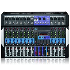 12 Channel Bluetooth Studio Audio Mixer - DJ Sound Controller, USB MP3 Player...