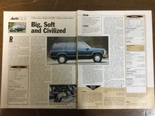 Aw 854 Article Autofile 1997 Chevrolet Tahoegmc Yukon Four Door 4 Page