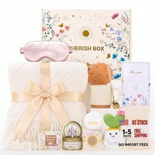 Get Well Soon Gifts Baskets for Women Self Care Gifts, Mothers Elegant - Beige