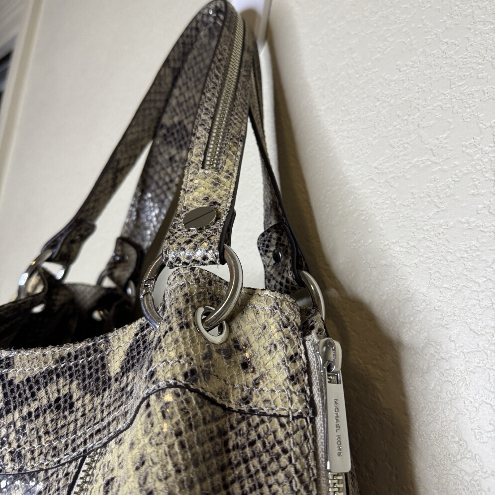 MICHAEL KORS Y2K Python Snakeskin Leather Satchel… - image 4