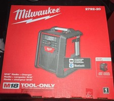 New In Box Milwaukee 2792-20 M18 Bluetooth Jobsite Radio Charger USB 18V AC/DC