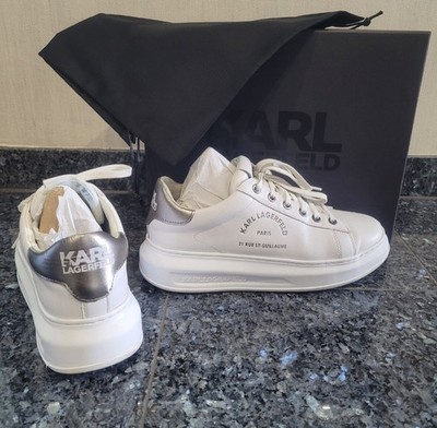 Karl Lagerfeld Kapri Maison Lace Sneaker Leder Sneaker Gr. 40 weiß