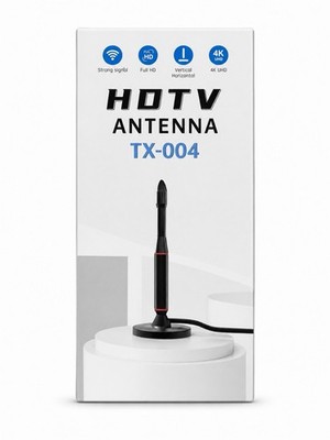 Digital Antenna TX-004 HDTV Antenna Black Strong Signal Full HD 4K UHD