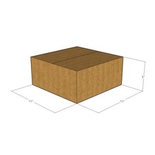 25 11x11x5 Kraft Brown Corrugated Shipping Boxes 32 ECT New