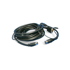 50ft SVGA Monitor HD15 Male to Male Quick Snap Conduit Feed - Black