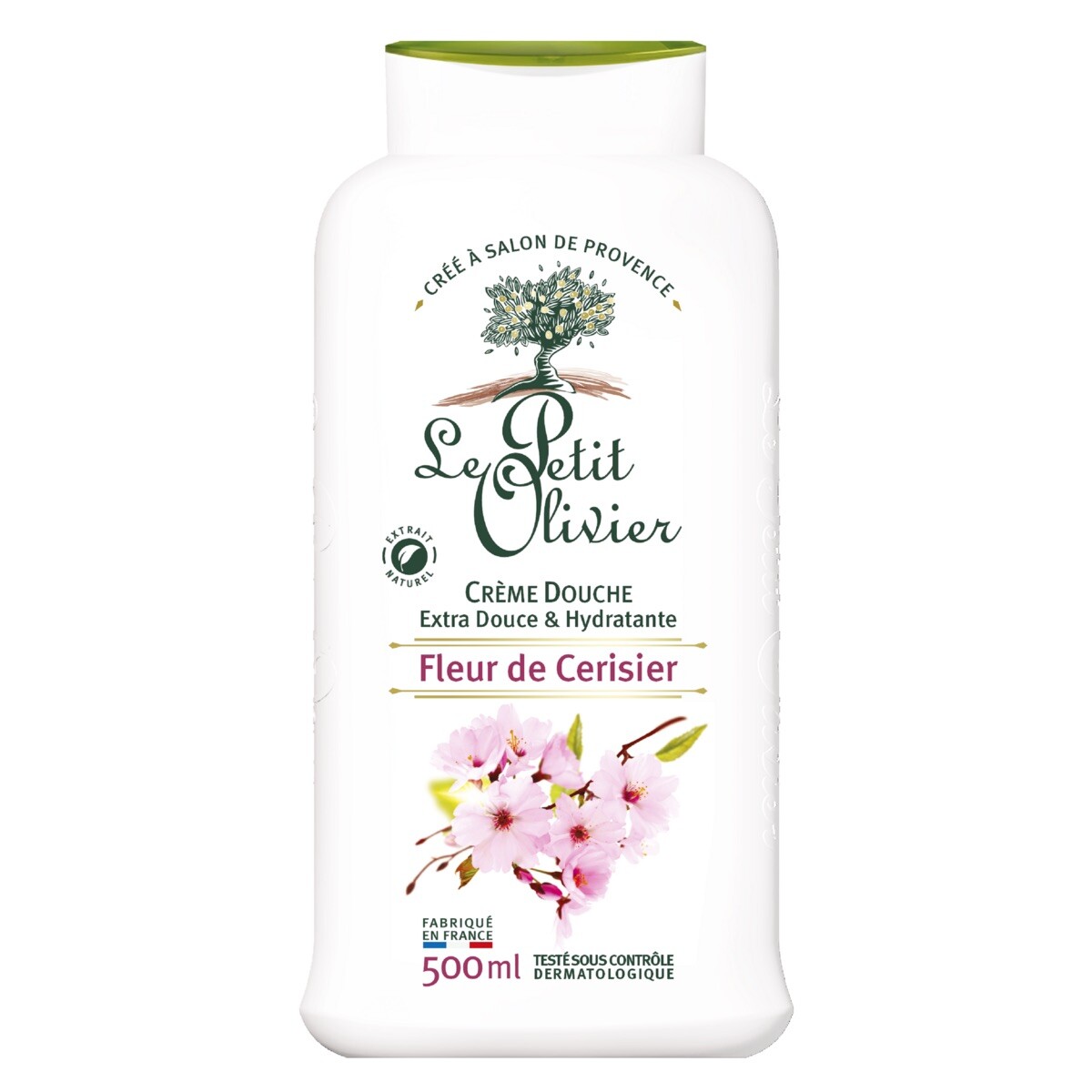 Gel douche Le Petit Olivier fleur de cerisier pour un rituel bien-être relaxant sous la douche