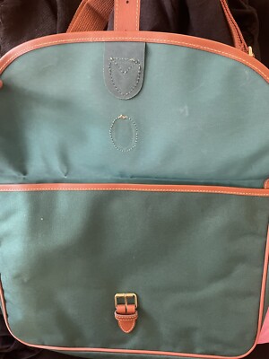 Polo Ralph Lauren 3 Piece Travel Bag Set Green Canvas Brown