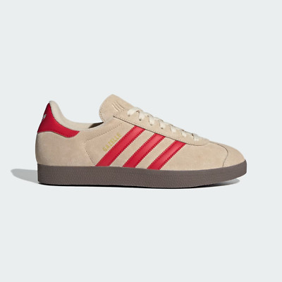 Adidas Originals Herren Gazelle Schuhe in Sand Strata / Better Scarlet