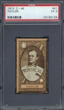 1912 C46 Imperial Tobacco #41 Luther Dummy Taylor PSA 5 Montreal Royals