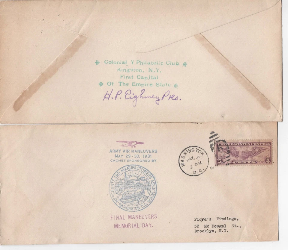 10 US Scott # C12 -C23 Air Mail Covers - Special Cancels 1931, FREE USA SHIPPING - Image 3 of 4