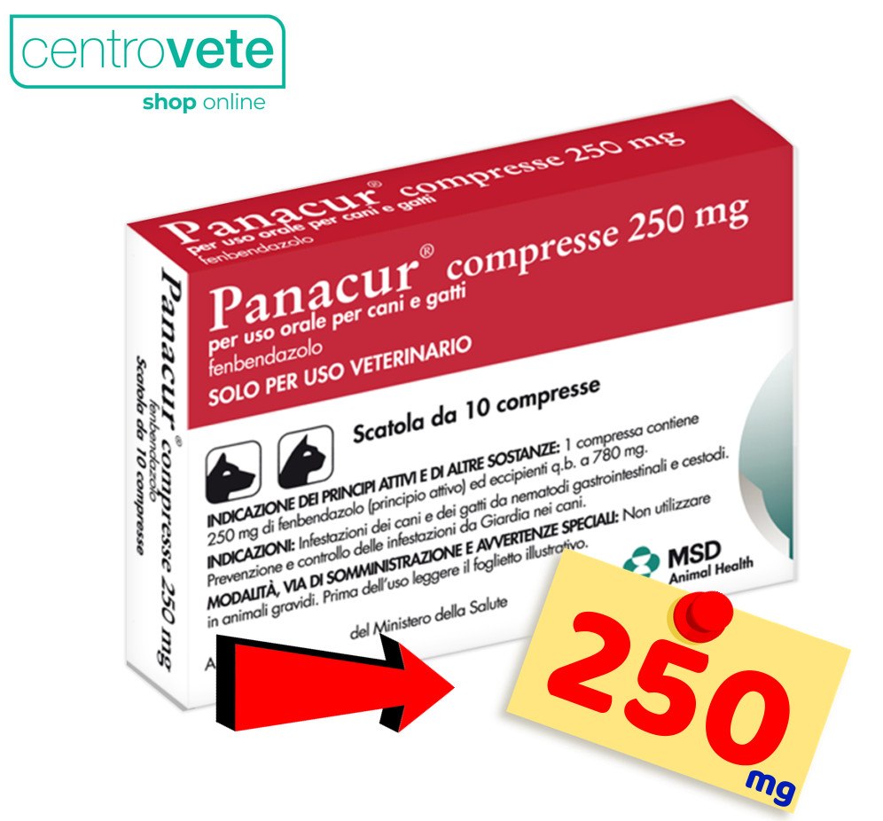 VERMIFUGO Antiparassitario 250 mg - Contro i parassiti intestinali di CANE GATTO