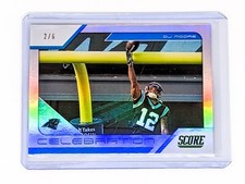 2021 Score Celebration End Zone #16 D.J. Moore /6 Carolina Panthers