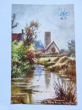 Vintage Postcard - Irstead Staithe, Norfolk Broads, GER Series. Tuck & Sons 1908