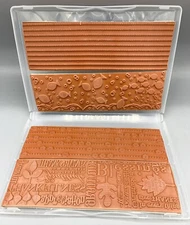 Set of 4 BORDERS  Unmounted Rubber Stamps - Fish, Blessings, Thankful