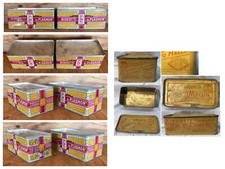 Lotto scatole latta biscotti Plasmon e Mellin anni '60 vintage fascio ventennio