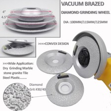5" Vacuum Brazed Diamond Grinding Wheel Disc for Angle Grinder Steel Granite