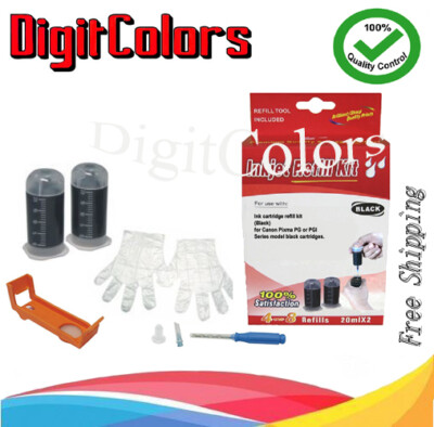 CLI-8 ink refill bottle kit box for CN Canon CLI8 Black ink cartridge w tools