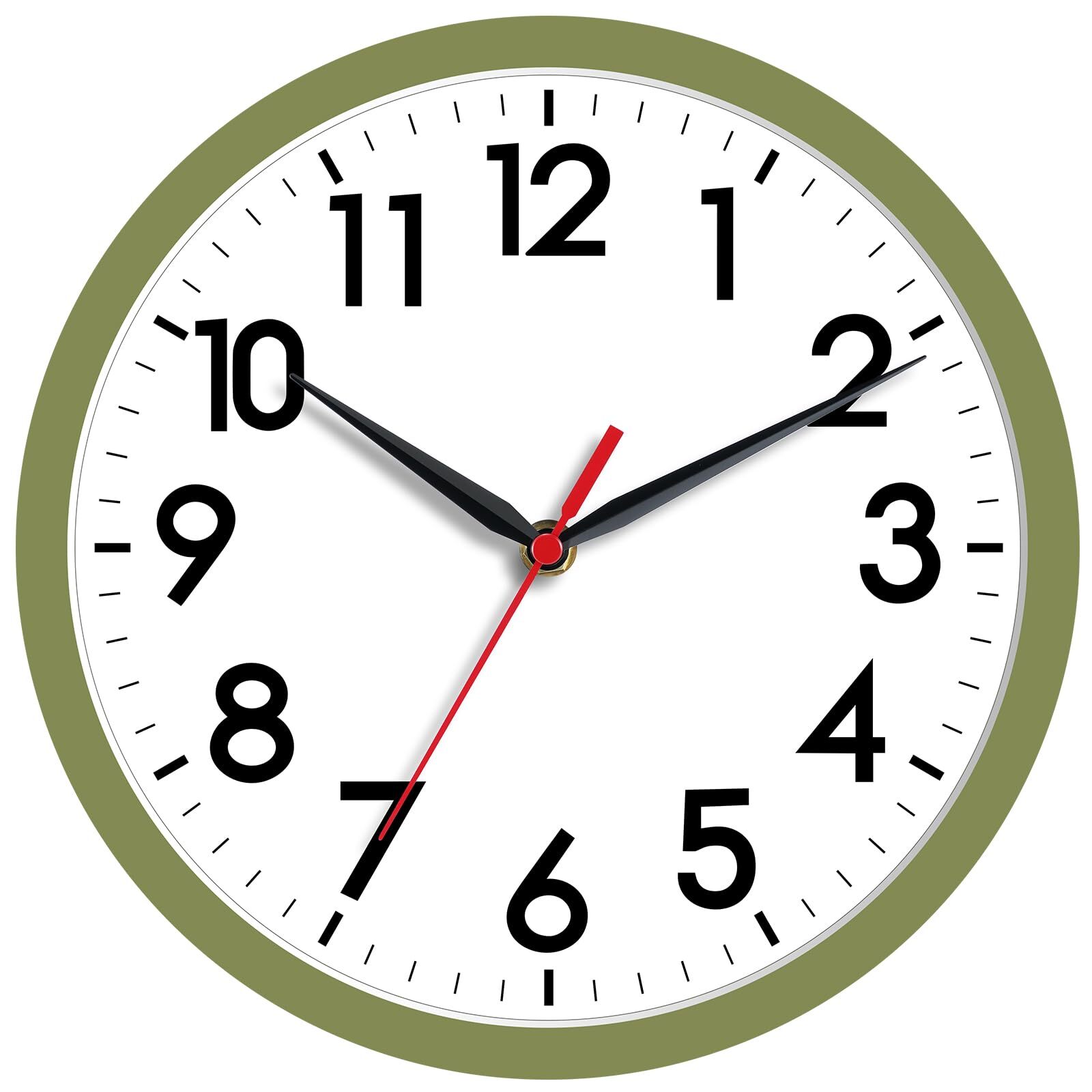 Wall Clock 8 Inch Silent Non-Ticking Modern Clocks Battery Operated - Analog ...